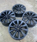 GENUINE TESLA 22?? INCH TURBINES MODEL X UPGRADE ALLOY WHEELS! MATT SATIN BLACK