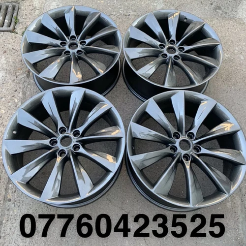 GENUINE TESLA MODEL S 21 INCH TURBINES ALLOY WHEELS 6005868-01-E GREY X4 OEM