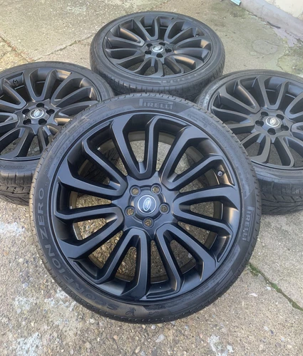 GENUINE LAND ROVER 22 INCH RANGE ROVER TURBINES ALLOY WHEELS & TYRES! SHADOW E